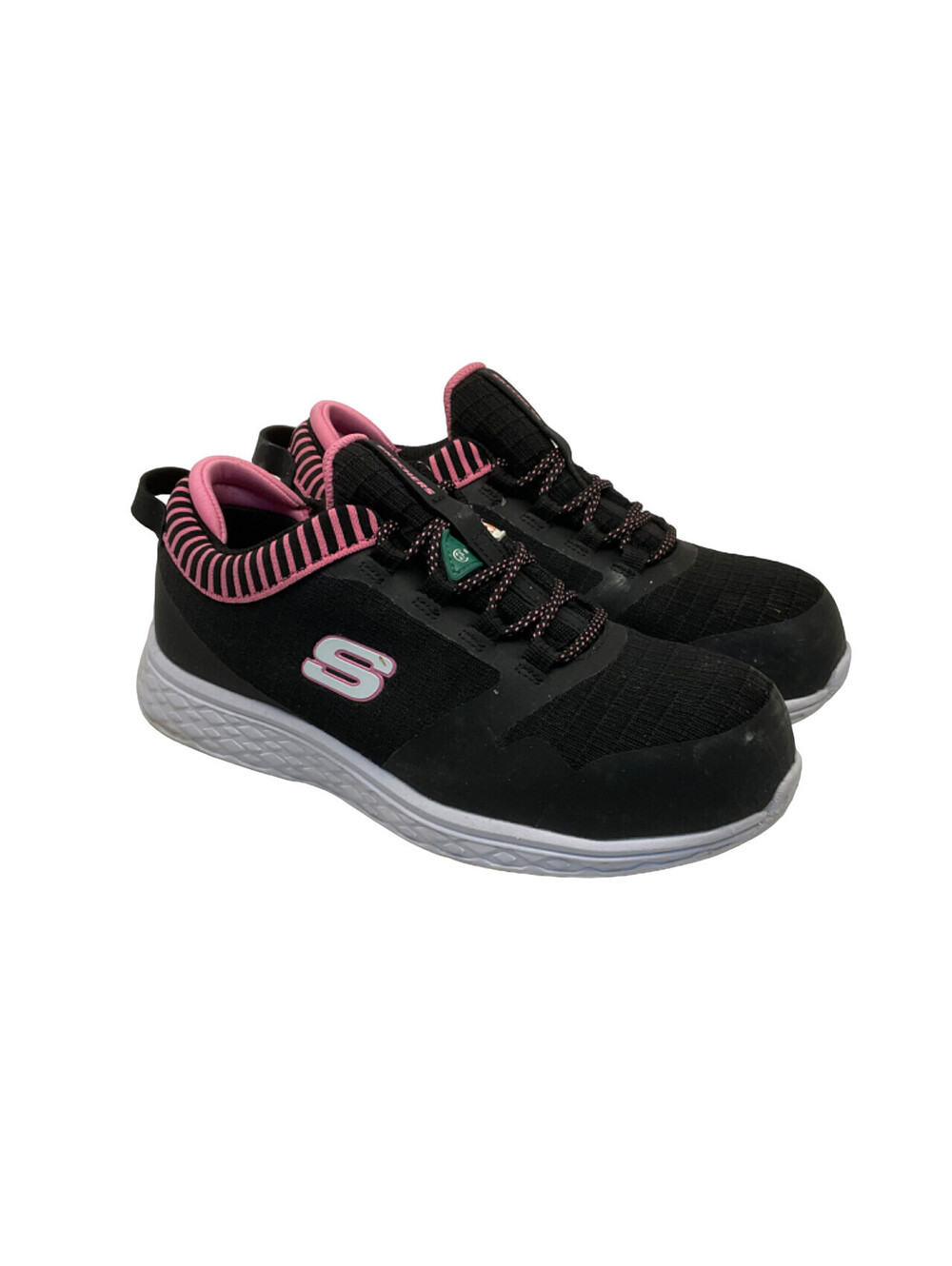 Skechers Women's Aluminum Toe SP Slip Resistant Safety Shoes 99996595 Black 7M